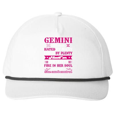 Gemini Girl Hated By Many Loved By Plenty Snapback Five-Panel Rope Hat