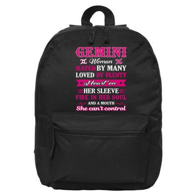 Gemini Girl Hated By Many Loved By Plenty 16 in Basic Backpack