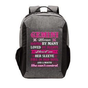 Gemini Girl Hated By Many Loved By Plenty Vector Backpack