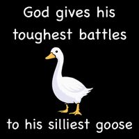 God Gives His Toughest Battles to His Silliest Goose 16 in Basic Backpack