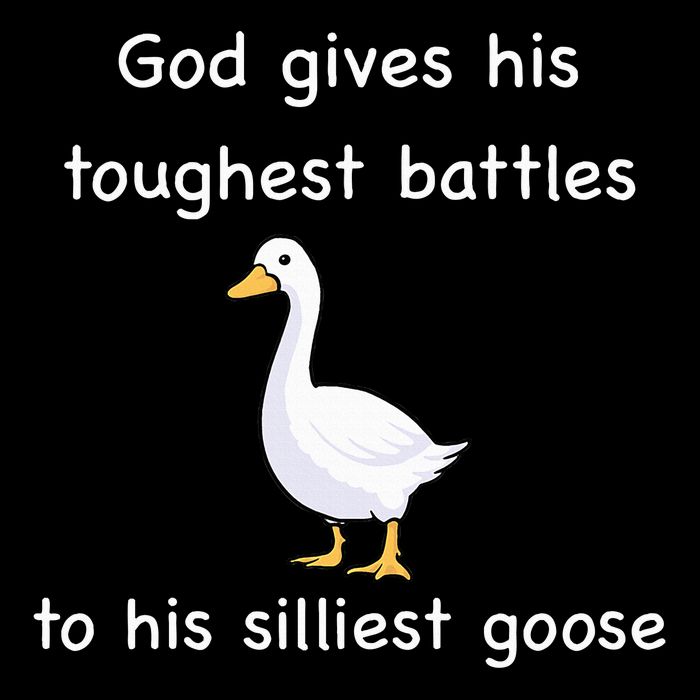 God Gives His Toughest Battles to His Silliest Goose 16 in Basic Backpack