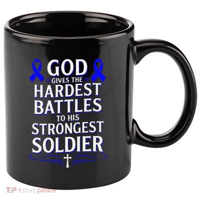 God Gives Hardest Battle Juvenile Arthritis Awareness 11oz C Handle Ceramic Mug