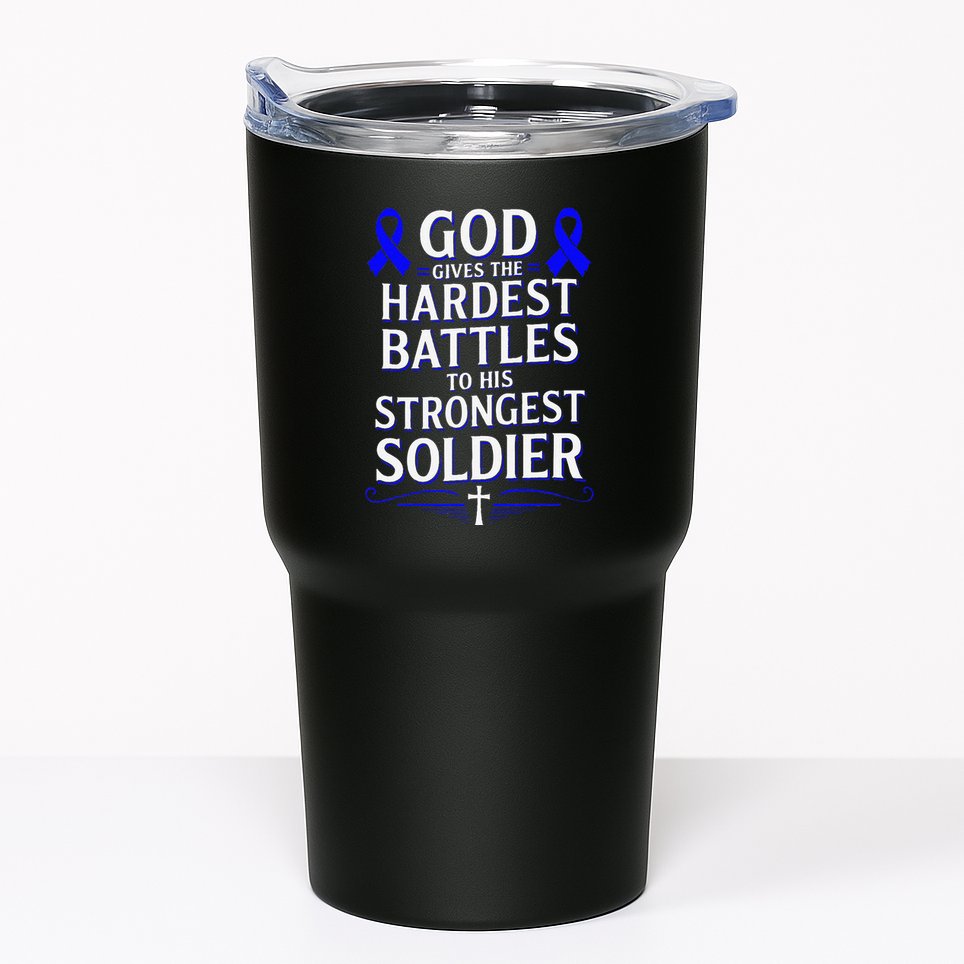 God Gives Hardest Battle Juvenile Arthritis Awareness Tumbler