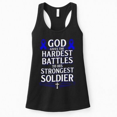 God Gives Hardest Battle Juvenile Arthritis Awareness Womens Tank Top