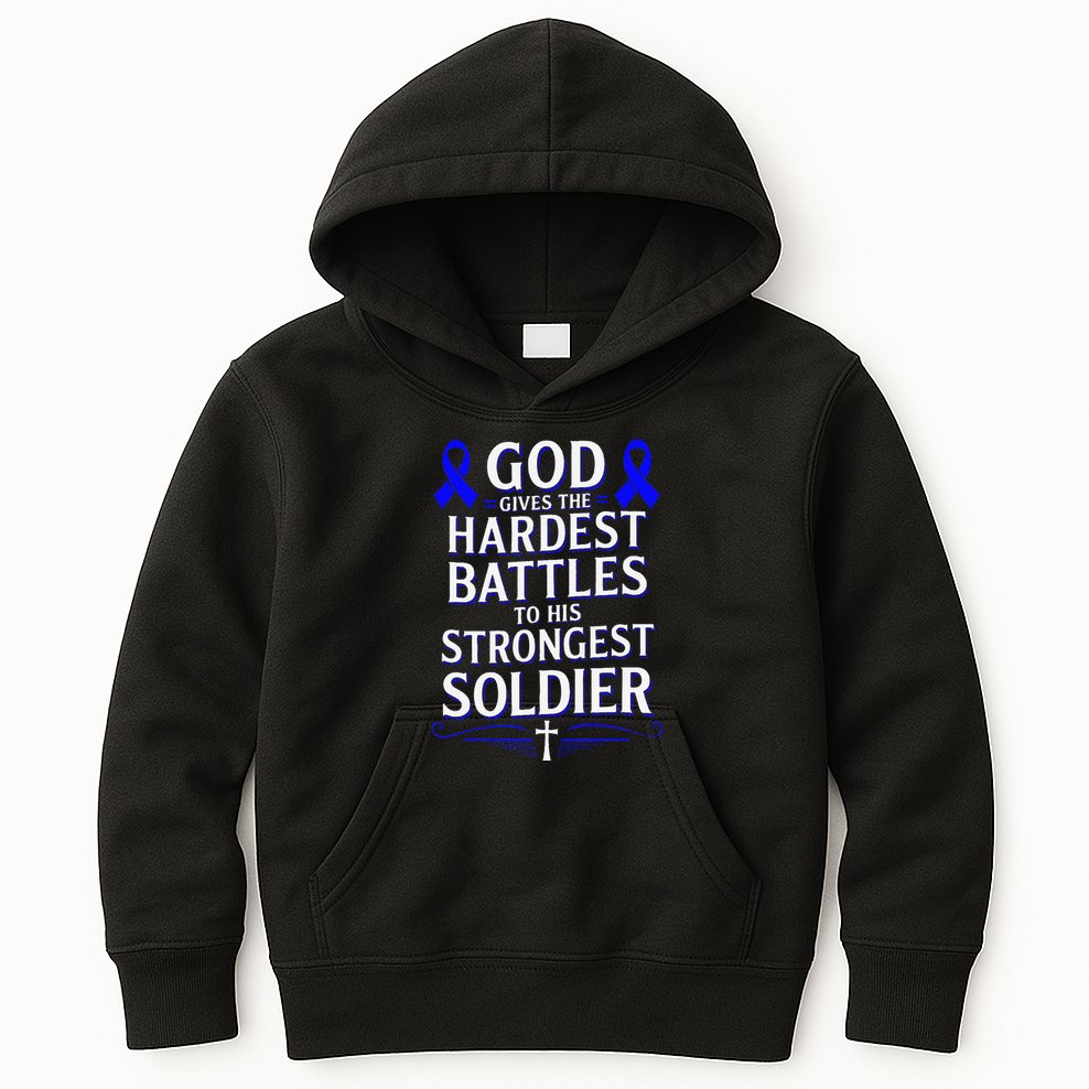 God Gives Hardest Battle Juvenile Arthritis Awareness Kids Hoodie