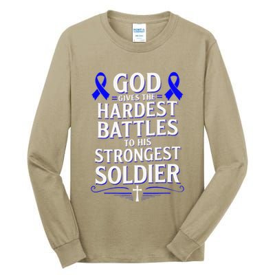 God Gives Hardest Battle Juvenile Arthritis Awareness Tall Long Sleeve T-Shirt