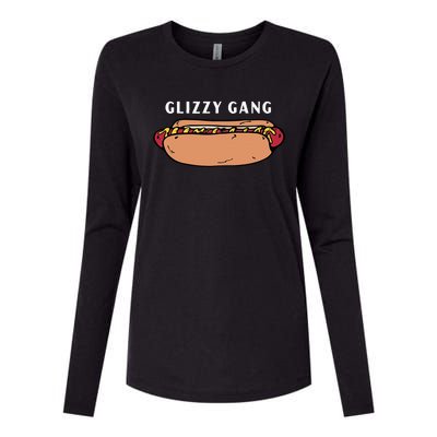 Glizzy Gang Hotdog Funny Womens Cotton Relaxed Long Sleeve T-Shirt