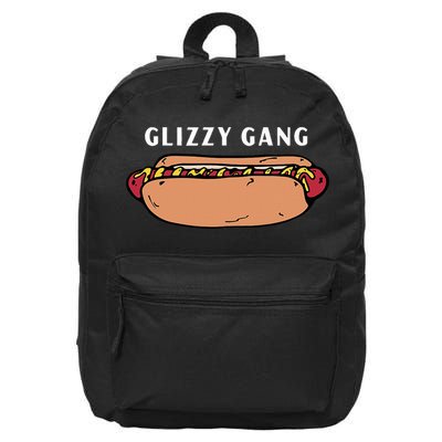 Glizzy Gang Hotdog Funny 16 in Basic Backpack