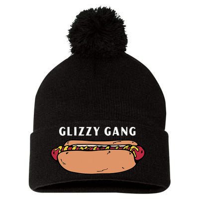 Glizzy Gang Hotdog Funny Pom Pom 12in Knit Beanie