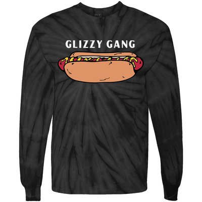 Glizzy Gang Hotdog Funny Tie-Dye Long Sleeve Shirt
