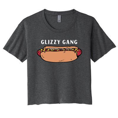 Glizzy Gang Hotdog Funny Women's Crop Top Tee