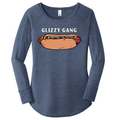 Glizzy Gang Hotdog Funny Women's Perfect Tri Tunic Long Sleeve Shirt