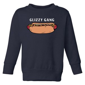 Glizzy Gang Hotdog Funny Toddler Sweatshirt