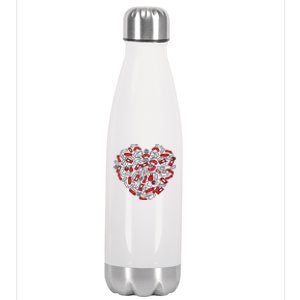 Gamer Game Heart Valentines Day Lover Stainless Steel Insulated Water Bottle