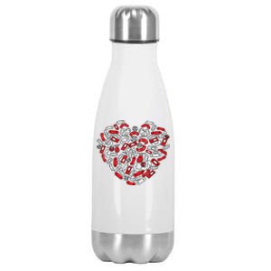 Gamer Game Heart Valentines Day Lover Stainless Steel Insulated Water Bottle