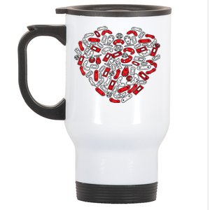 Gamer Game Heart Valentines Day Lover Stainless Steel Travel Mug