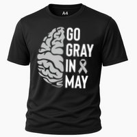 Go Gray In May Brain Tumor Awareness Cooling Performance Crew T-Shirt