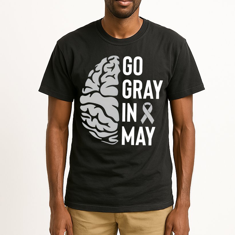 Go Gray In May Brain Tumor Awareness Tall T-Shirt