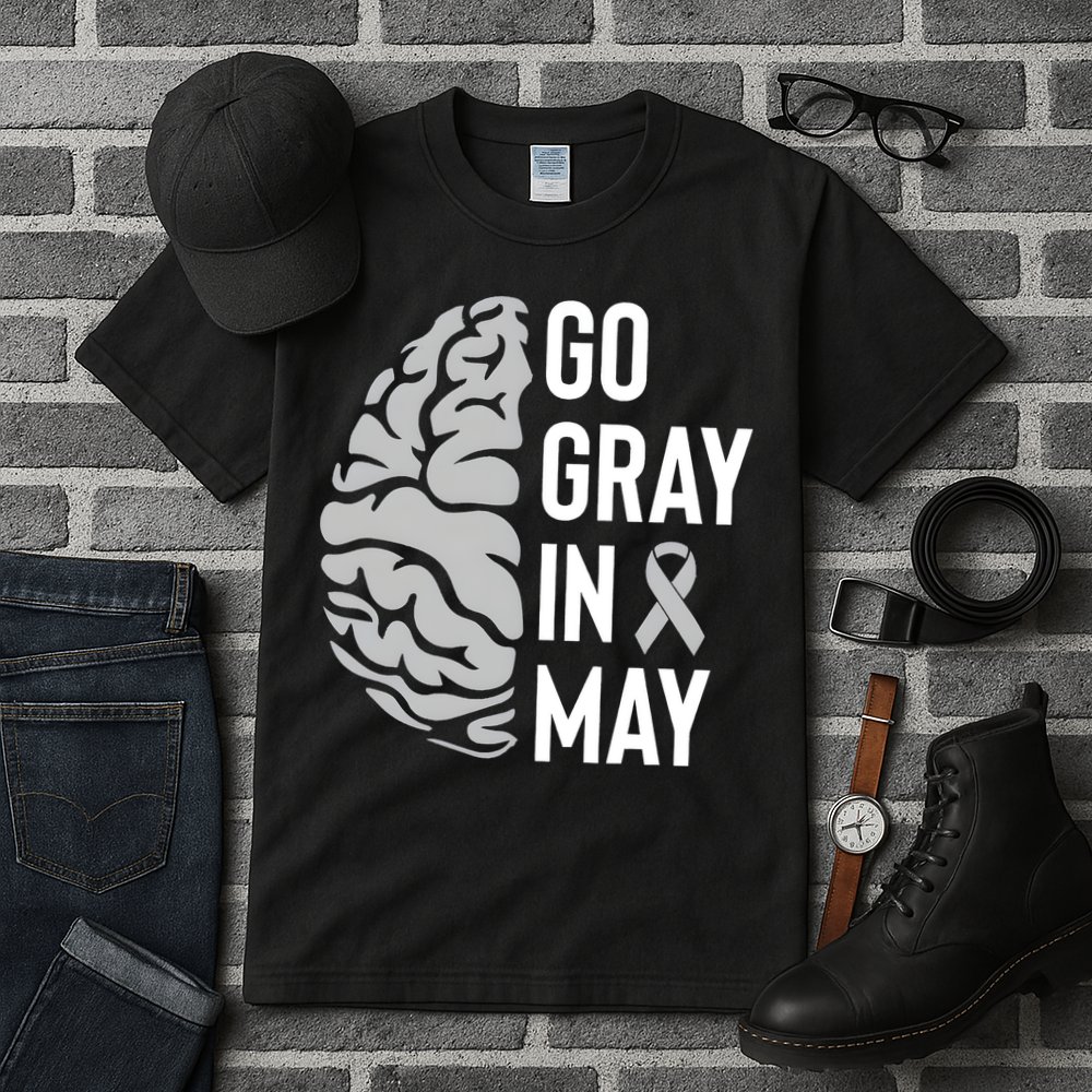 Go Gray In May Brain Tumor Awareness Tall T-Shirt