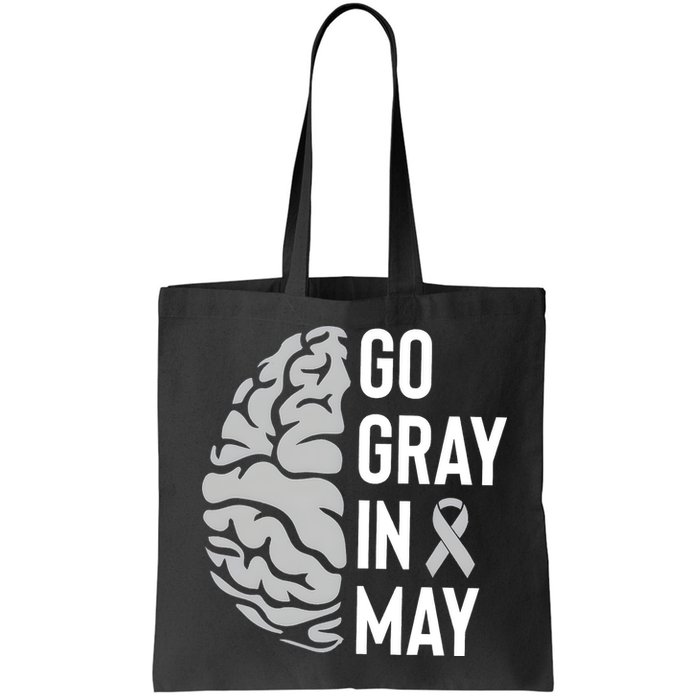 Go Gray In May Brain Tumor Awareness Bag