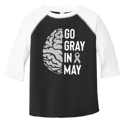 Go Gray In May Brain Tumor Awareness Toddler Fine Jersey T-Shirt