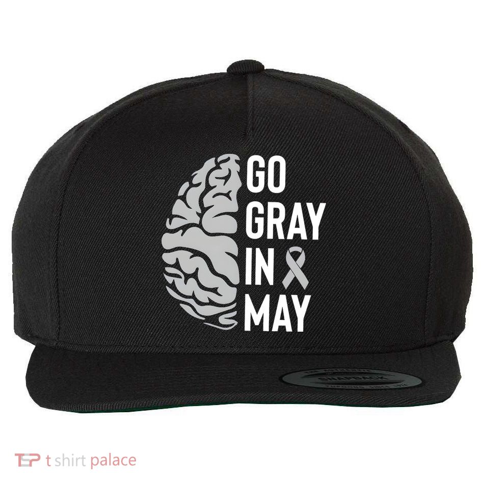 Go Gray In May Brain Tumor Awareness Wool Snapback Cap