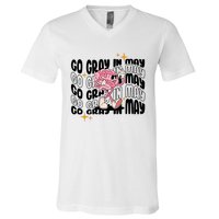 Go Gray In May Brain Tumor Awareness Nurse Brain Mental Brain Cancer Patients V-Neck T-Shirt