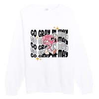 Go Gray In May Brain Tumor Awareness Nurse Brain Mental Brain Cancer Patients Premium Crewneck Sweatshirt