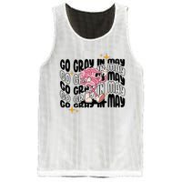 Go Gray In May Brain Tumor Awareness Nurse Brain Mental Brain Cancer Patients Mesh Reversible Basketball Jersey Tank