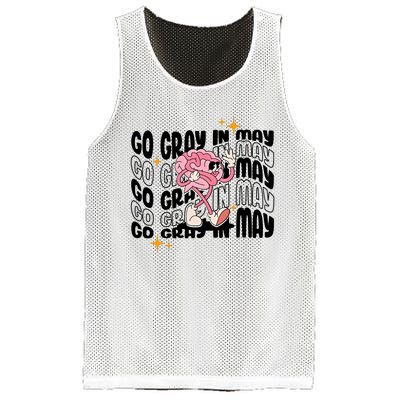 Go Gray In May Brain Tumor Awareness Nurse Brain Mental Brain Cancer Patients Mesh Reversible Basketball Jersey Tank