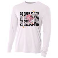 Go Gray In May Brain Tumor Awareness Nurse Brain Mental Brain Cancer Patients Cooling Performance Long Sleeve Crew