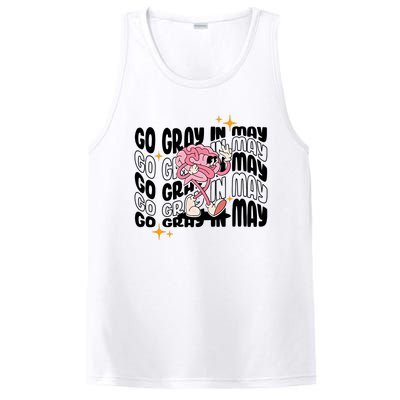 Go Gray In May Brain Tumor Awareness Nurse Brain Mental Brain Cancer Patients PosiCharge Competitor Tank