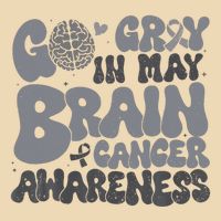 Go Gray In May For Brain Tumor Cancer Awareness Gray Ribbon Zip Tote Bag