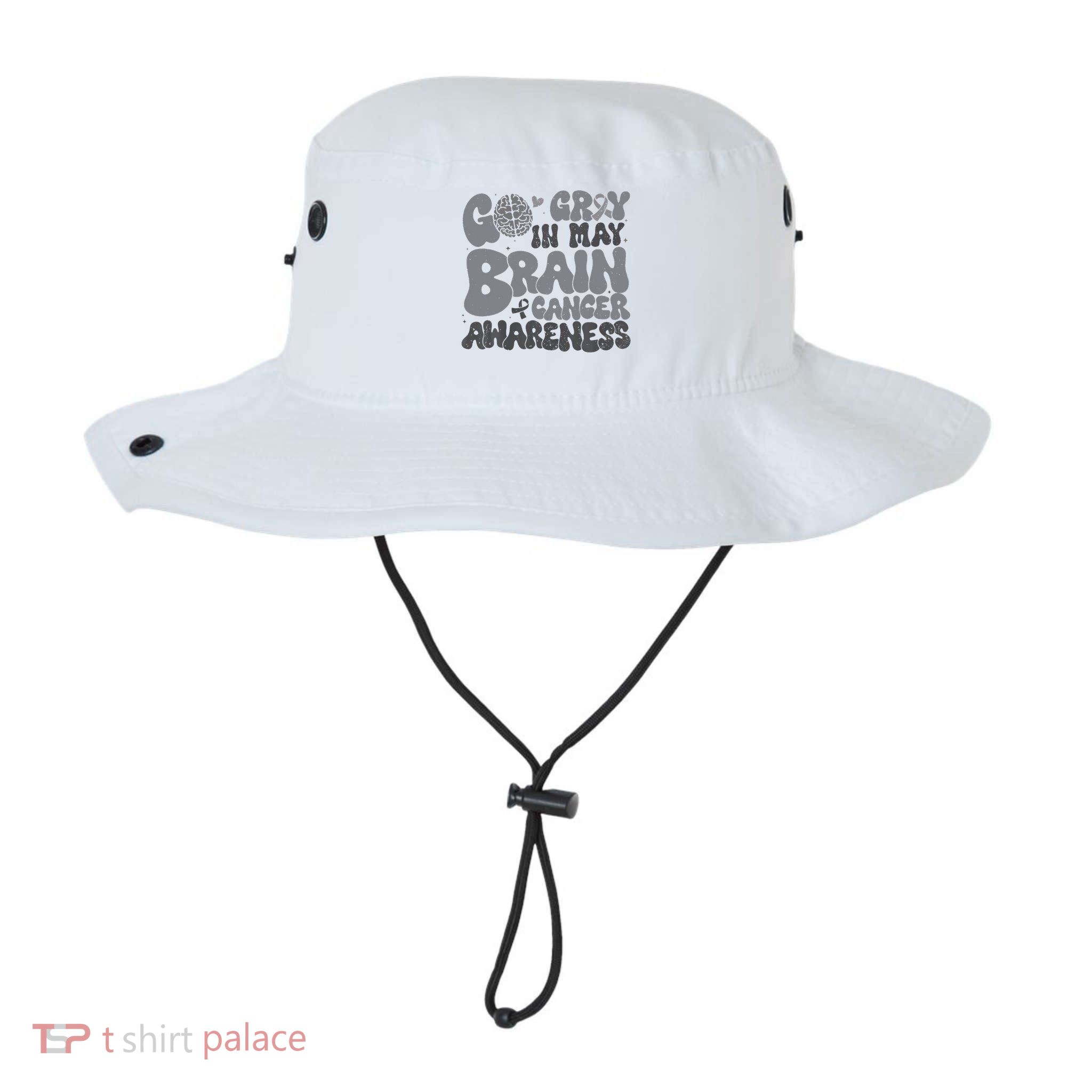 Go Gray In May For Brain Tumor Cancer Awareness Gray Ribbon Bucket Hat