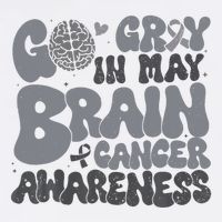 Go Gray In May For Brain Tumor Cancer Awareness Gray Ribbon Baby Bodysuit