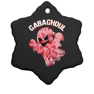 Gabaghoul Ghost Italian Ham Halloween Gabagool Parody Ceramic Star Ornament