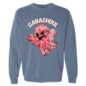 Gabaghoul Ghost Italian Ham Halloween Gabagool Parody Garment-Dyed Sweatshirt