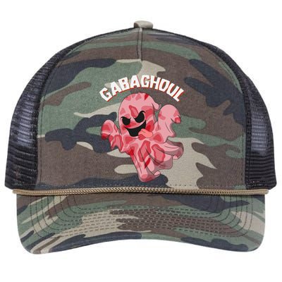 Gabaghoul Ghost Italian Ham Halloween Gabagool Parody Retro Rope Trucker Hat Cap