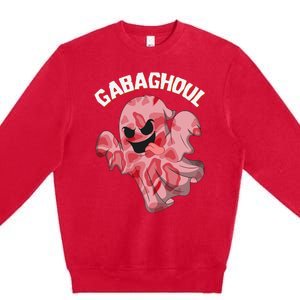 Gabaghoul Ghost Italian Ham Halloween Gabagool Parody Premium Crewneck Sweatshirt