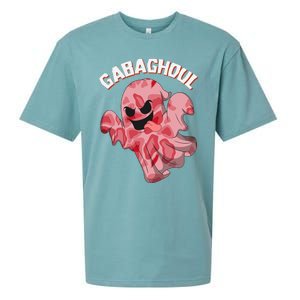 Gabaghoul Ghost Italian Ham Halloween Gabagool Parody Sueded Cloud Jersey T-Shirt