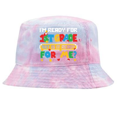 Game Gaming Im Ready For 1st Grade First Day Tie-Dyed Bucket Hat