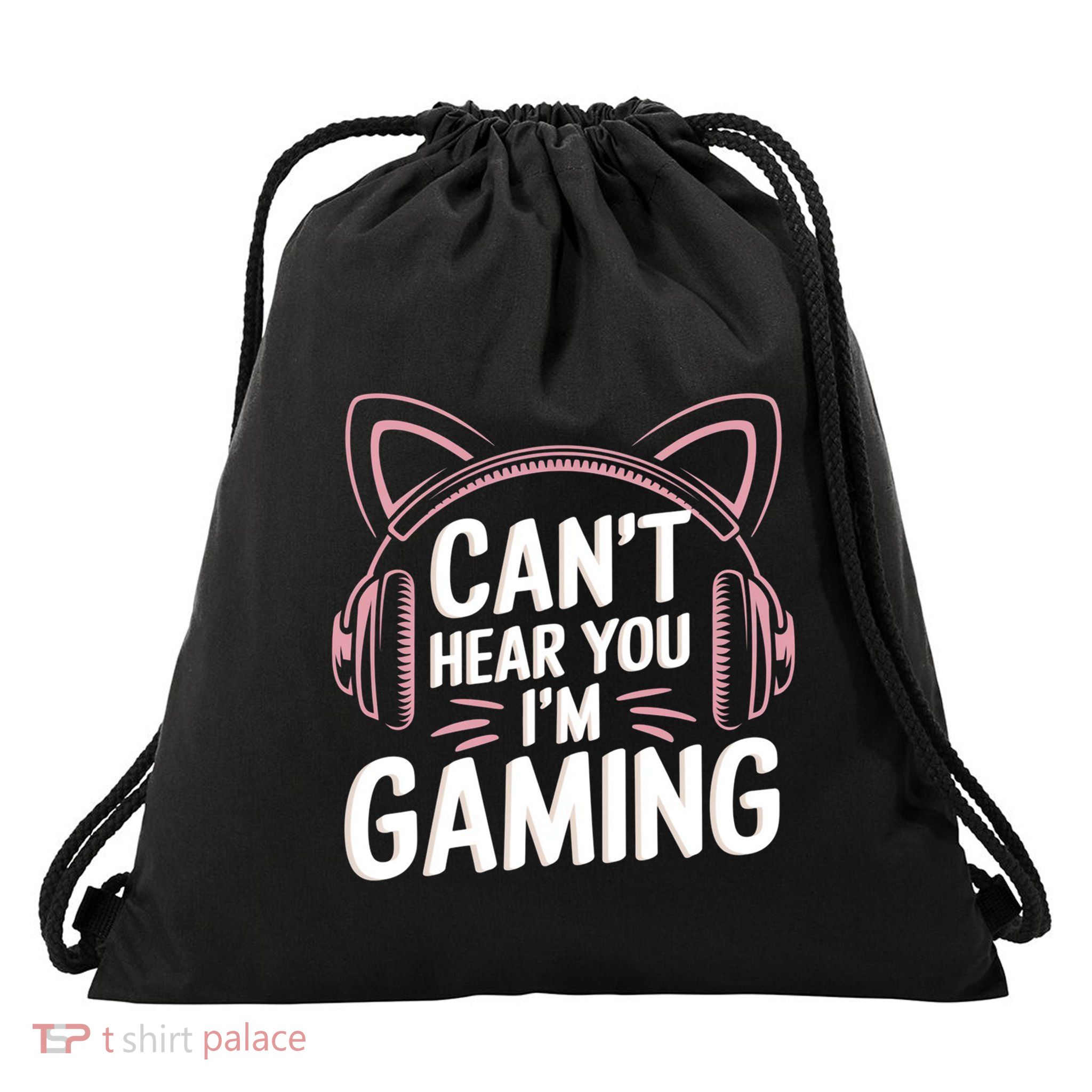 Gamer Gaming I CanT Hear You IM Gaming Video Games Gift Drawstring Bag