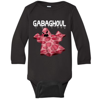 Gabaghoul Ghost Italian Funny Halloween Gabagool Baby Long Sleeve Bodysuit