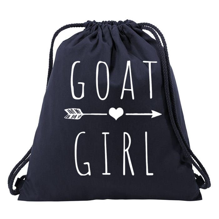 Goat Girl I Love Goats Drawstring Bag