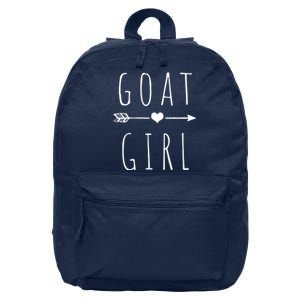 Goat Girl I Love Goats 16 in Basic Backpack