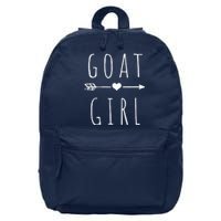 Goat Girl I Love Goats 16 in Basic Backpack