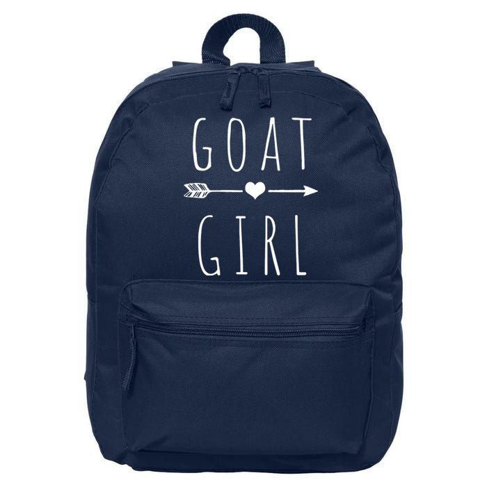 Goat Girl I Love Goats 16 in Basic Backpack