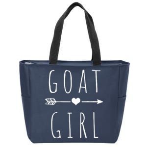 Goat Girl I Love Goats Zip Tote Bag