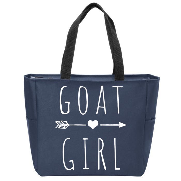 Goat Girl I Love Goats Zip Tote Bag