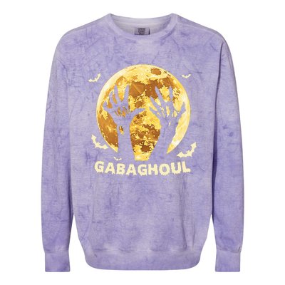 Gabaghoul Ghost Italian Ham Halloween Gabagool Parody Colorblast Crewneck Sweatshirt